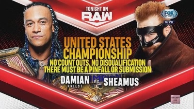 Damian Priest Vs Sheamus -  No Disqualification Match - Campeonato de los Estados Unidos - RAW 27/09/2021