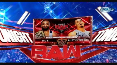 Big E Vs Austin Theory - Campeonato de WWE - RAW 22/11/2021