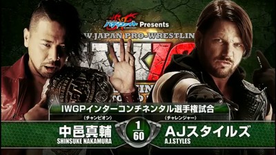 Shinsuke Nakamura Vs AJ Styles - Campeonato Intercontinental de la IWGP - Wrestle Kingdom 10