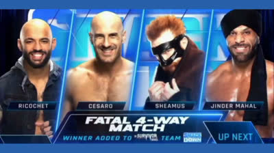 FATAL 4-WAY - RICOCHET VS CESARO VS SHEAMUS VS JINDER MAHAL - SMACK DOWN 19 DE NOVIEMBRE DE 2021