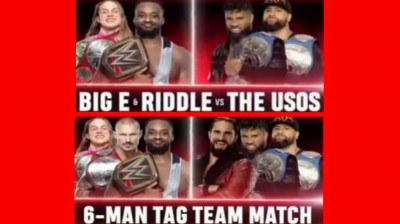 BIG E & RIDDLE VS THE USOS / 6-MAN TAG TEAM - RAW 15 DE NOVIEMBRE DE 2021