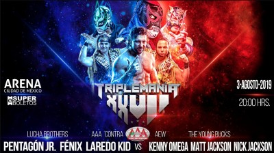 Laredo Kid y Lucha Brothers Vs The Elite - Triplemanía 27