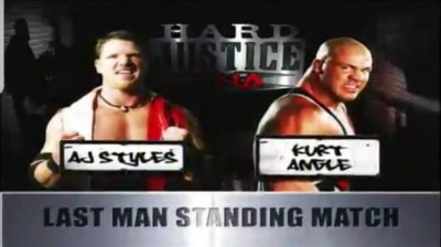 AJ Styles Vs Kurt Angle - Last Man Standing Match - Hard Justice 2008