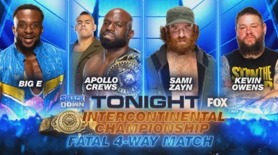 Apollo Crews Vs Big E Vs Kevin Owens Vs Sami Zayn - Campeonato Intercontinental - SmackDown 21/05/2021