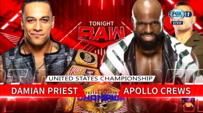 Damian Priest Vs Apollo Crews - Campeonato de los Estados Unidos - RAW 29/11/2021