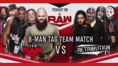 TEAM RAW VS TEAM RETRIBUTION - RAW 16 DE NOVIEMBRE DE 2020