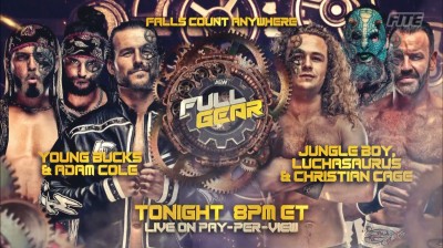 Christian Cage y Jurassic Express Vs SuperKliq - Falls Count Anywhere - Full Gear 2021