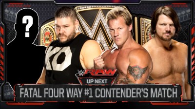 AJ Styles Vs Chris Jericho Vs Kevin Owens Vs Cesaro - RAW 04/04/2016