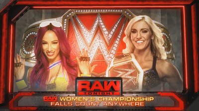 Charlotte Flair Vs Sasha Banks - Falls Count Anywhere - Campeonato Femenino de RAW - RAW 28/11/2016