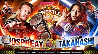 Will Ospreay Vs Hiromu Takahashi - Campeonato Peso Pesado Junior de la IWGP - Wrestle Kingdom 14 Noche 1