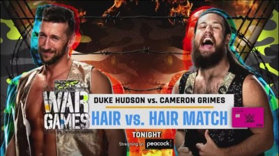 Cameron Grimes Vs Duke Hudson - Hair Vs Hair - NXT WarGames 2021