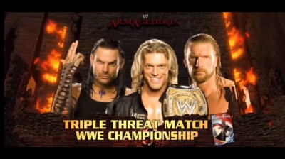 Edge Vs Jeff Hardy Vs Triple H - Campeonato de WWE - Armageddon 2008