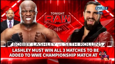 Seth Rollins Vs Bobby Lashley - RAW 13/12/2021