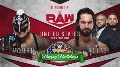 Rey Mysterio Vs Seth Rollins - Campeonato de los Estados Unidos - RAW 23/12/2019