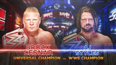 BROCK LESNAR VS AJ STYLES - SURVIVOR SERIES 2017