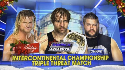 Dean Ambrose Vs Dolph Ziggler Vs Kevin Owens - Campeonato Intercontinental - SmackDown 22/12/2015