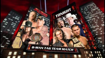 The Undertaker, Kane, John Cena y Triple H Vs Randy Orton, JBL, Edge y Chavo Guerrero - RAW 21/04/2008