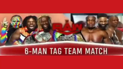 6-MAN TAG TEAM - JEFF HARDY , THE NEW DAY VS THE HURT BUSINES - RAW 14 DE DICIEMBRE DE 2020