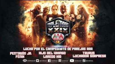 Lucha Brothers Vs El Hijo del Vikingo y Laredo Kid Vs Brian Cage y Taurus - Campeonatos Mundiales en Parejas de AAA - Triplemanía 29