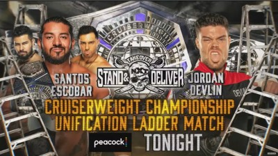 Jordan Devlin Vs Santos Escobar - Ladder Match - Unificación del Título Crucero de NXT - NXT TakeOver Stand & Deliver Noche 2 (Parte 2)