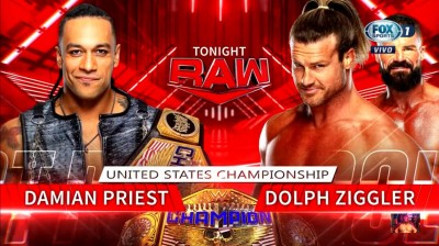 Damian Priest Vs Dolph Ziggler - Campeonato de los Estados Unidos - RAW 27/12/2021