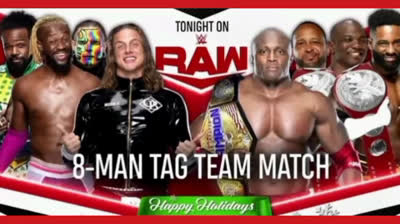 8-MAN TAG TEAM - THE NEW DAY , JEFF HARDY , RIDDLE VS THE HURT BUSINES - RAW 29 DE DICIEMBRE DE 2020