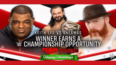 KEITH LEE VS SHEAMUS - RAW 29 DE DICIEMBRE DE 2020
