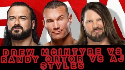 DREW MCINTYRE VS RANDY ORTON VS AJ STYLES - RAW 13 DE ENERO DE 2020