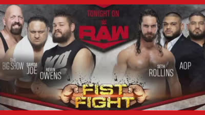 BIG SHOW , SAMOA JOE , KEVIN OWENS VS SETH ROLLINS & AOP - RAW 13 DE ENERO DE 2020