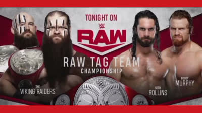 THE VIKINGS RAIDERS VS SETH ROLLINS & BUDDY MURPHY - RAW 20 DE ENERO DE 2020 - RAW TAG TEAM  MATCH