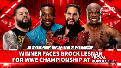 Big E Vs Bobby Lashley Vs Seth "Freakin" Rollins Vs Kevin Owens - RAW 03/01/2022