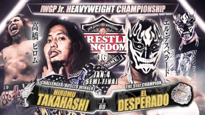 El Desperado Vs Hiromu Takahashi - Campeonato Peso Pesado Junior de la IWGP - Wrestle Kingdom 16 Noche 1