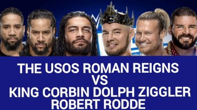 THE USOS & ROMAN REIGNS VS KING CORBIN & DOLPH ZIGGLER & ROBERT RODDE - SMACK DOWN 31 DE ENERO DE 2020