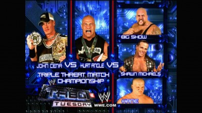 John Cena Vs Kurt Angle Vs Shawn Michaels - Campeonato de WWE - Taboo Tuesday 2005