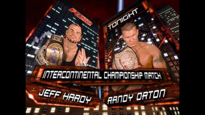 Jeff Hardy Vs Randy Orton - Campeonato Intercontinental - RAW 13/01/2008