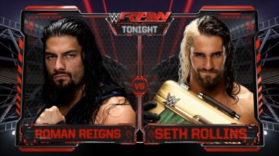 Roman Reigns Vs Seth Rollins - RAW 15/09/2014