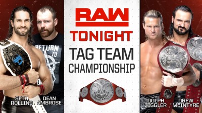 The Shield Vs Dolph Ziggler y Drew McIntyre - Campeonatos en Parejas de RAW - RAW 22/10/2018