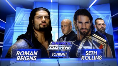 Roman Reigns Vs Seth Rollins - SmackDown 02/07/2015