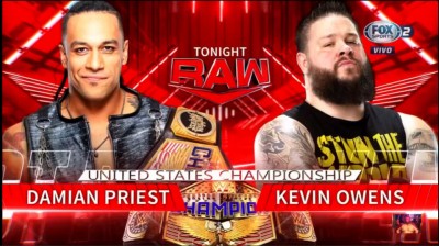 Damian Priest Vs Kevin Owens - Campeonato de los Estados Unidos - RAW 24/01/2022