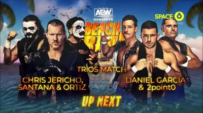 Chris Jericho, Santana y Ortiz Vs 2point0 y Daniel Garcia - Dynamite Beach Break 26/01/2022