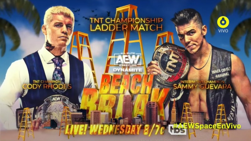 Cody Rhodes Vs Sammy Guevara Ladder Match Campeón Indiscutido De Tnt Dynamite Beach Break