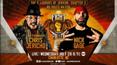 Chris Jericho Vs Nick Gage - No Rules Match - Dynamite Fight For The Fallen 28/07/2021