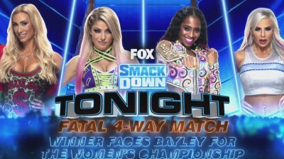FATAL 4-WAY - CARMELLA VS ALEXA BLISS VS NAOMI VS DANA BROOKE - SMACK DOWN 7 DE FEBRERO DE 2020