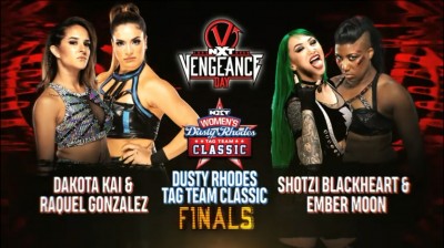 Shotzi Blackheart y Ember Moon Vs Dakota Kai y Raquel Gonzalez - Final Women's Dusty Rhodes Tag Team Classic - NXT TakeOver Vengeance Day 2021