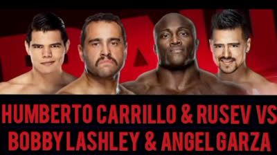 HUMBERTO CARRILLO & RUSEV VS BOBBY LASHLEY & ANGEL GARZA - RAW 17 DE FEBRERO DE 2020