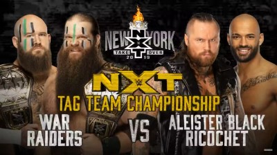 War Raiders Vs Ricochet y Aleister Black - Campeonatos en Parejas de NXT - NXT TakeOver New York 2019