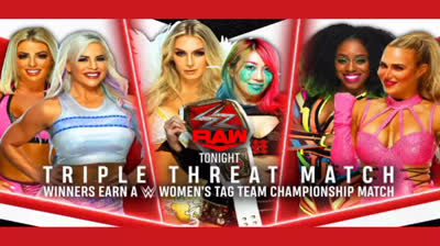MANDY ROSE & DANNA BROKKE VS CHARLOTTE & ASUKA VS NAOMI & LANA - RAW 1 DE FEBRERO DE 2021