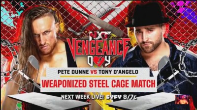 Pete Dunne Vs Tony D'Angelo - Weaponized Steel Cage Match - NXT 2.0 Vengeance Day 15/02/2022