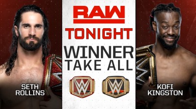 Seth Rollins Vs Kofi Kingston - Campeonato Vs Campeonato - RAW 08/04/2019