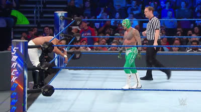 Rey Mysterio Vs Andrade - 2 Out Of 3 Falls - SmackDown 22/01/2019